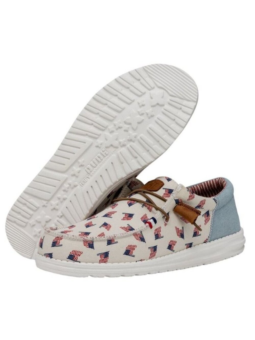 Hey Dude Men's Wally Patriotic Americana US flag Denim Slip on Sneaker 13 US New - Picture 4 of 9
